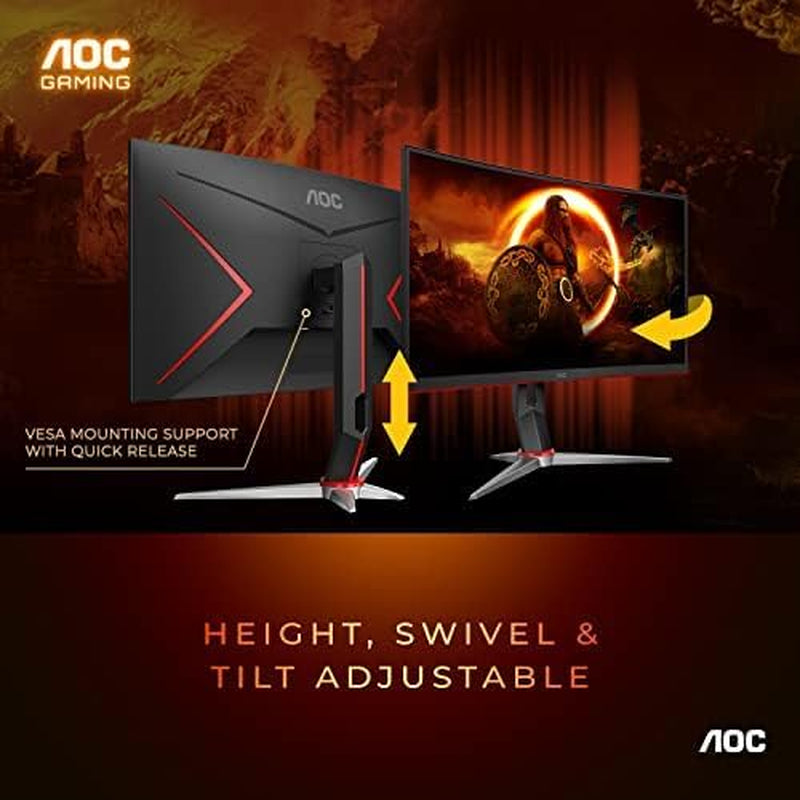 C27G2Z 27" Curved Ultra-Fast Gaming Monitor – FHD 1080P, 0.5ms Response, 240Hz