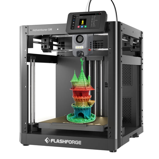 Flashforge Adventurer 5M High-Speed 3D Printer – 600mm/s, 8.7 x 8.7 x 8.7'' Build, Sleek Black Design