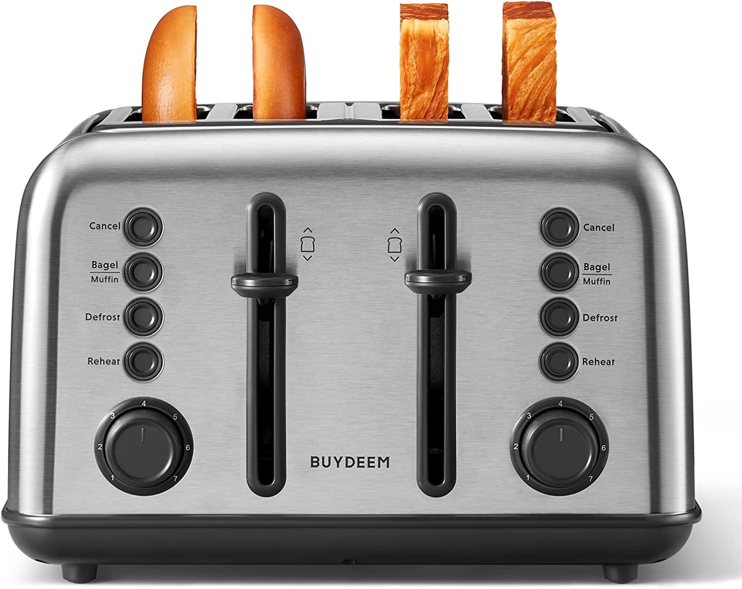 DT640 4-Slice Retro Stainless Steel Toaster