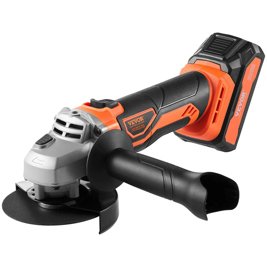 VEVOR Cordless Angle Grinder Kit for 4-1/2'' 9000 Rpm, Cordless Electric Grinder Power with 20V Fast Charger for Cutting, Polishing, Grinding, Rust Removal