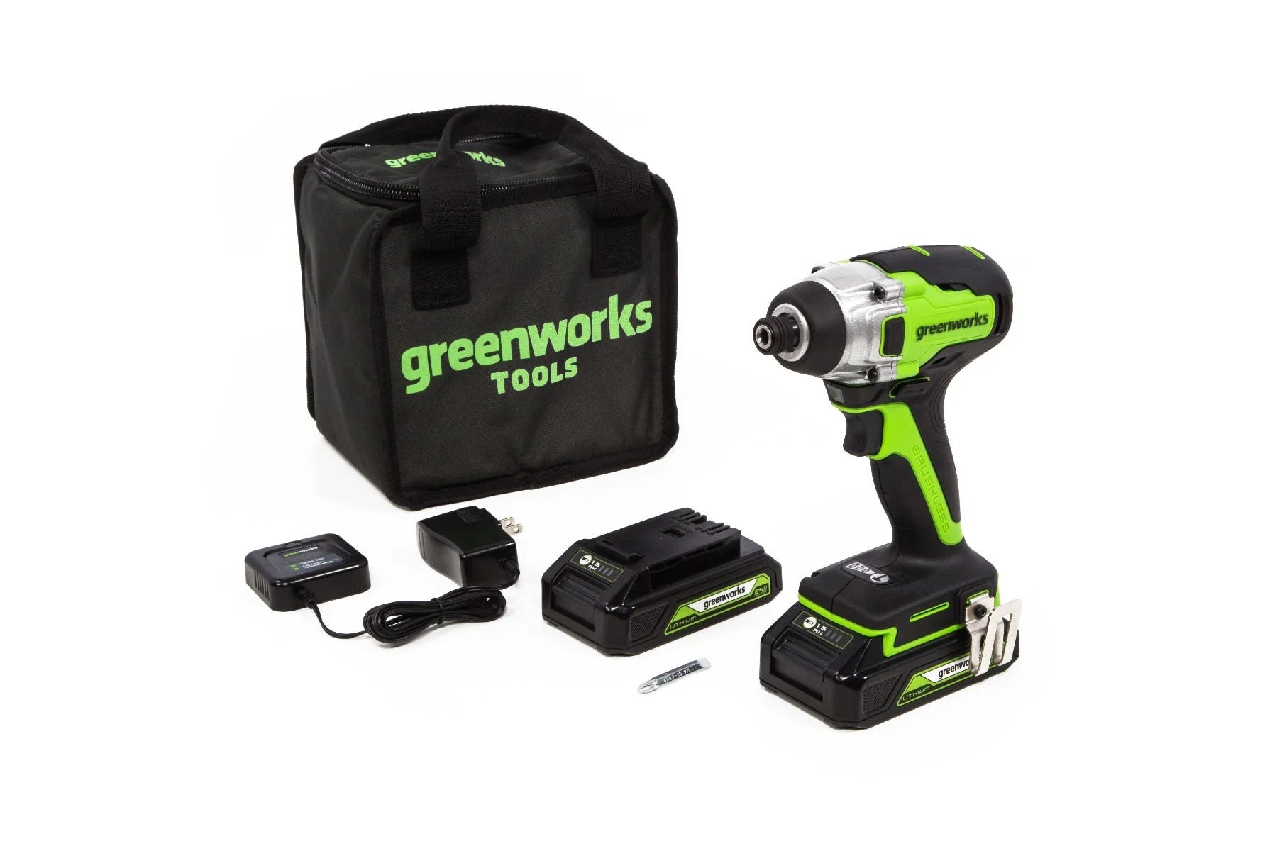 24V Brushless 1/4" Impact Driver Kit with (2) USB Batteries & Charger - Model 3803702AZ