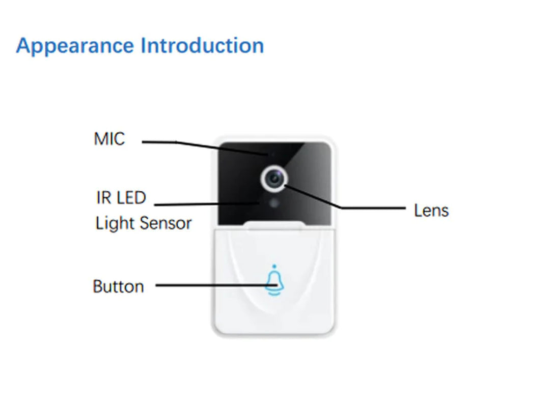 Wireless Smart WiFi Video Doorbell with Intercom & Chime for Home Security